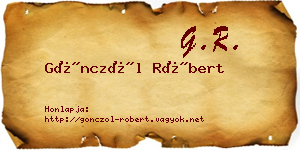 Gönczöl Róbert névjegykártya