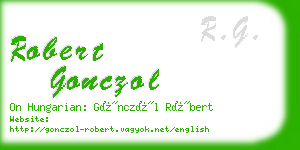 robert gonczol business card
